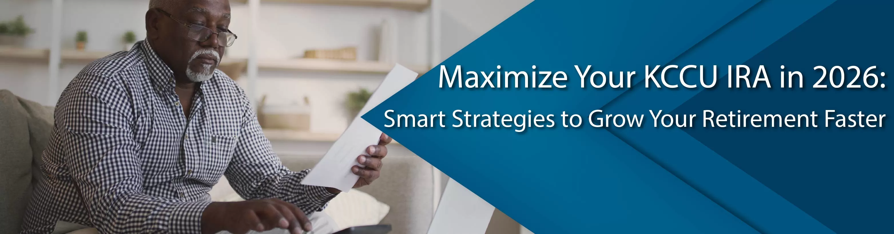 Man looking at retirement plans